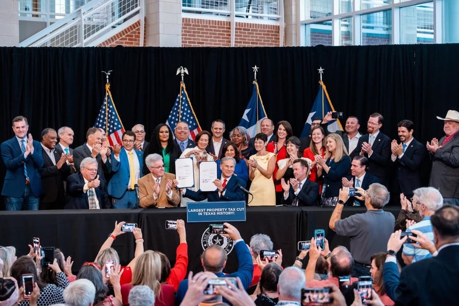 Governor Abbott signs largest property tax cut in Texas History